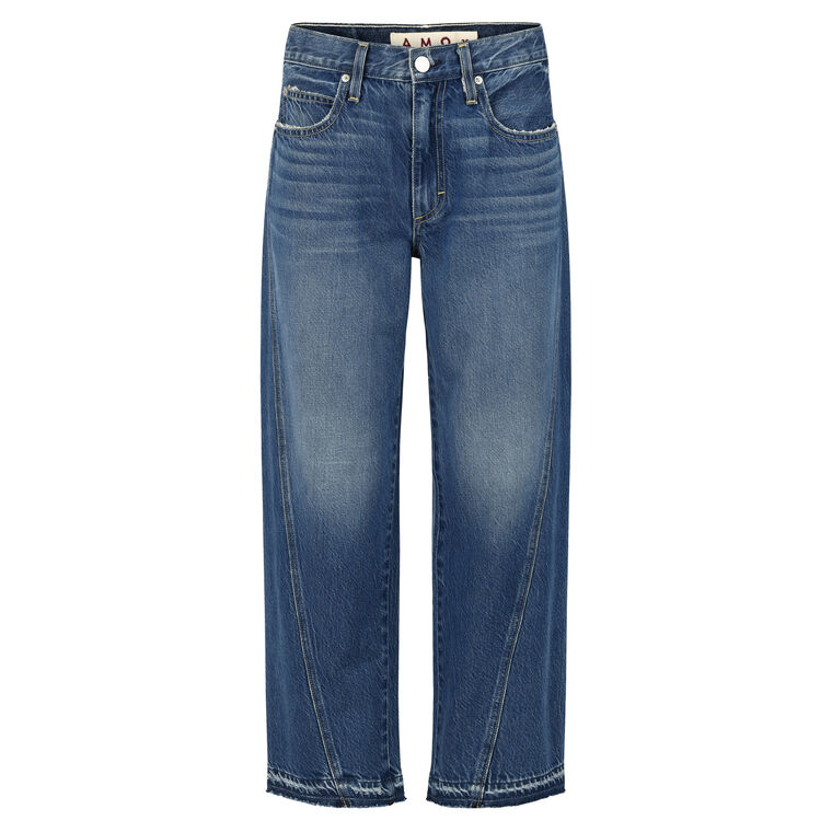 Maria Mid-Rise Cropped Horseshoe Jean image number null
