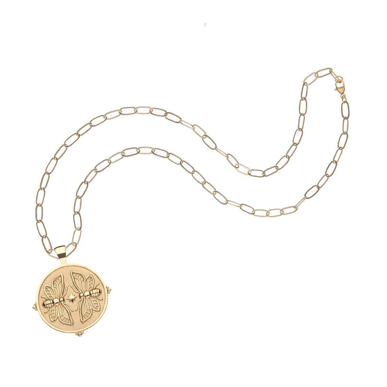 Sisters Forever Pendant Coin On Link Chain image number null