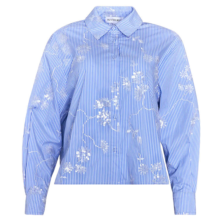 Hudson Long Sleeve Embroidered Button-Up Shirt image number null
