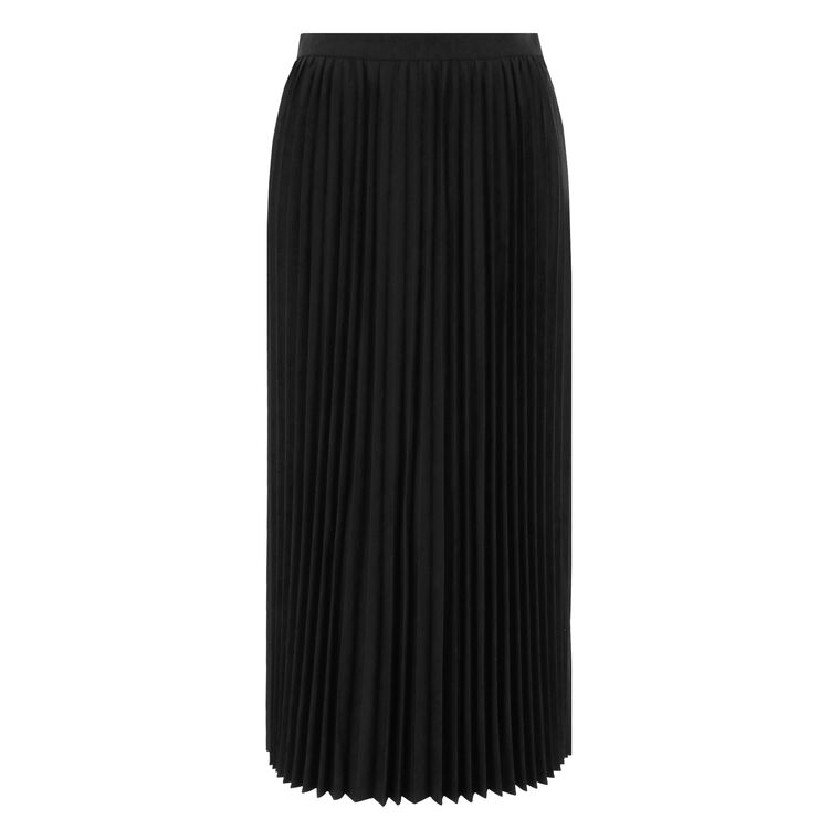 Tropical Wool Pleating Sunray Midi Skirt image number null