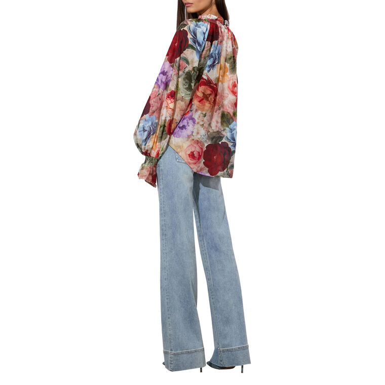 Norah Tie Sleeve Peasant Blouse image number null