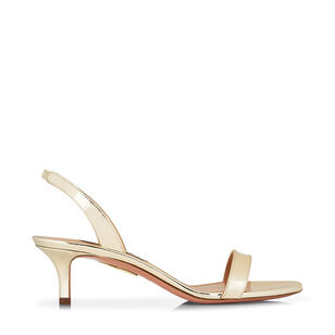 So Nude Metallic Leather Sandals
