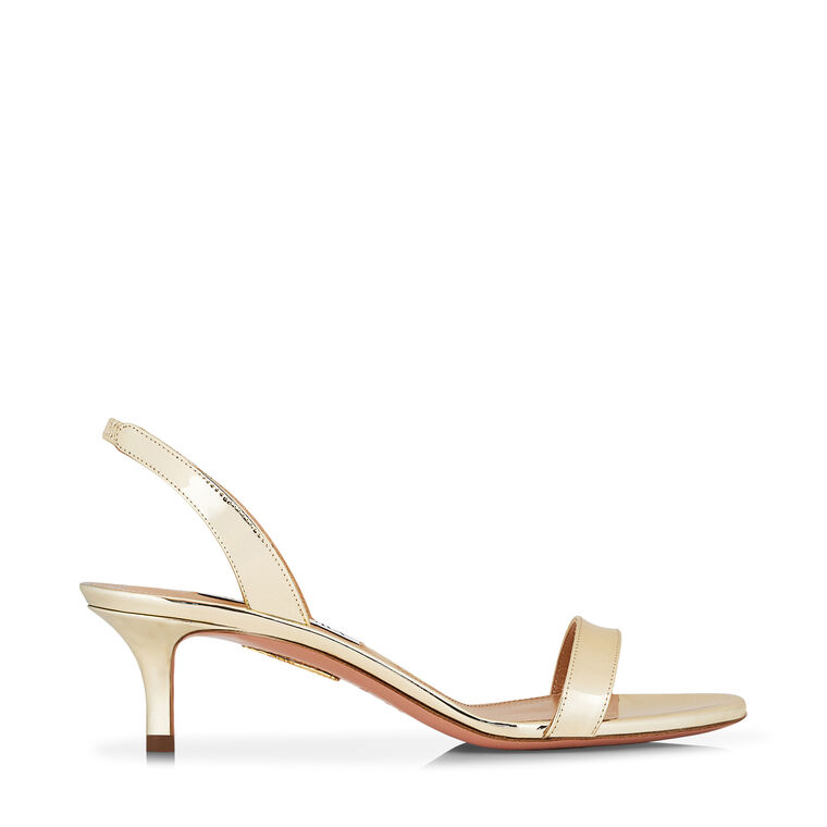 So Nude Metallic Leather Sandals image number null