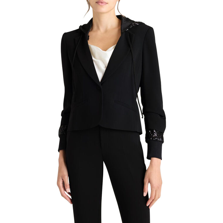 Le Petit Khloe Sequin Hooded Jacket image number null