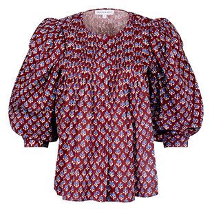Daphne Pleated Long Sleeve Button Up Top