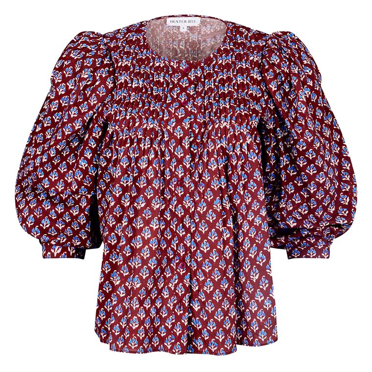 Daphne Pleated Long Sleeve Button Up Top image number null