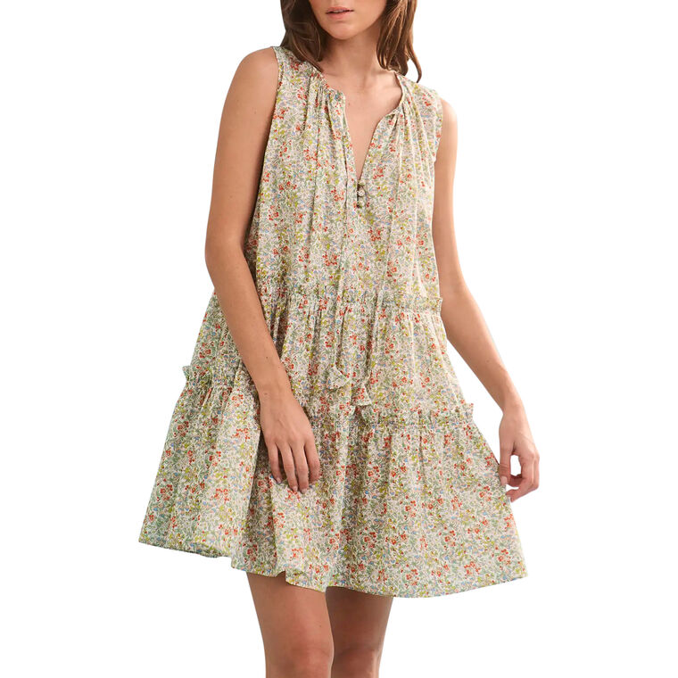 Fawn Sleeveless Floral Swing Mini Dress image number null