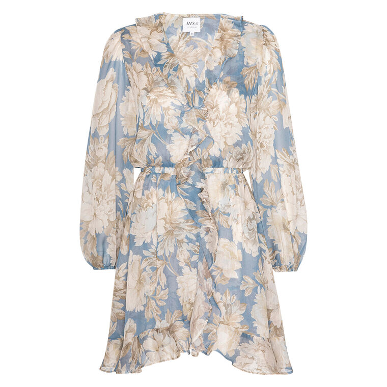 Iris Long Sleeve Ruffle Mini Dress image number null