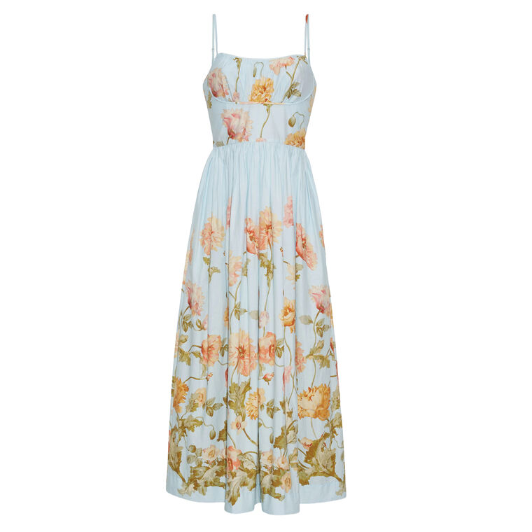 Alba Sleeveless Smocked Midi Dress image number null