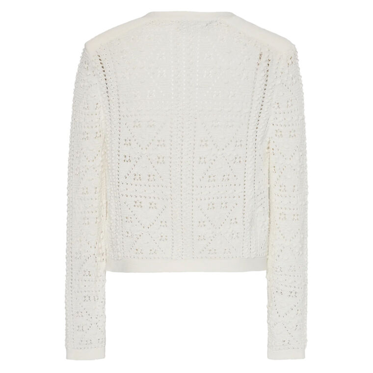Bubble Pointelle Knit Jacket image number null