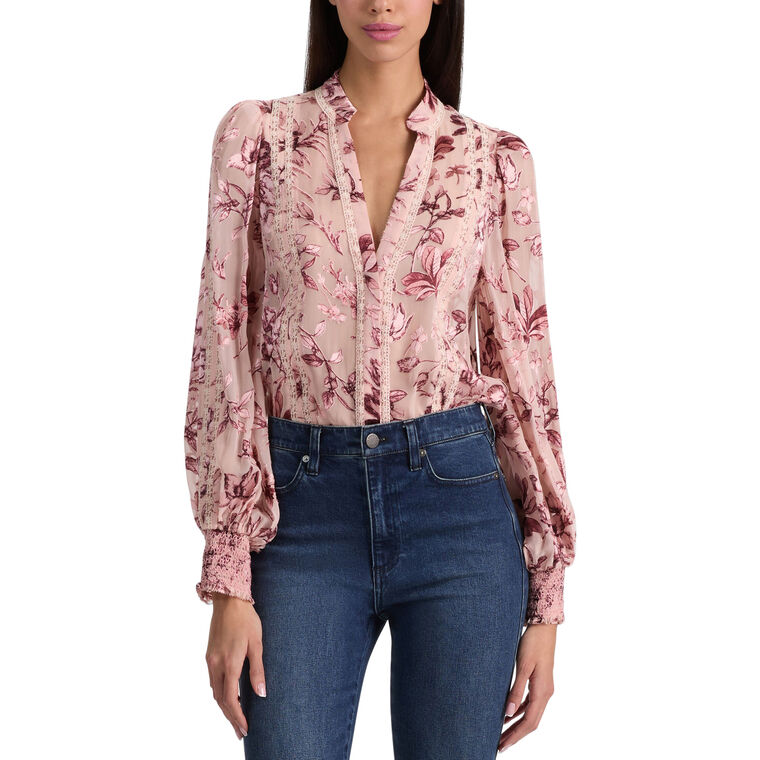 Arlette Collared Balloon Sleeve Blouse image number null