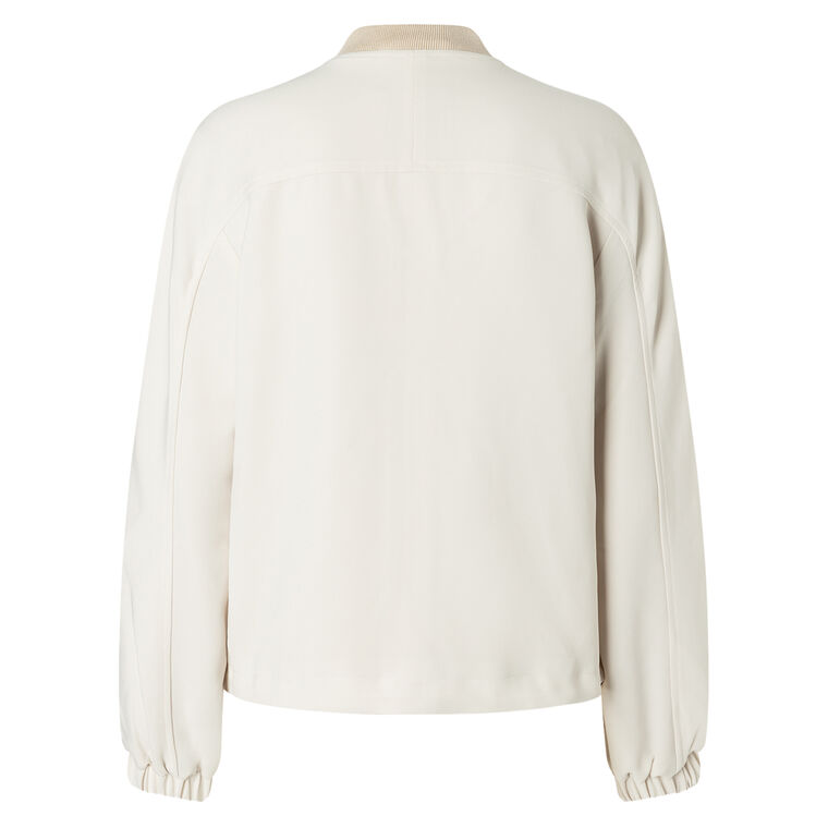 Sheila Crepe Zip Up Blouson Jacket image number null