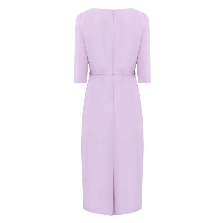 Bateau Neck Stretch Virgin Wool Sheath Dress image number null