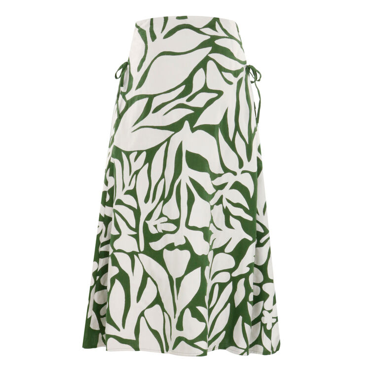 Cosmos Bloom Patch Midi Skirt image number null