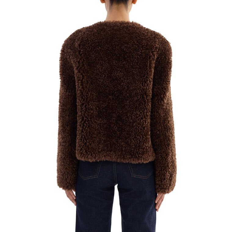 Emilia Cropped Faux Fur Jacket image number null