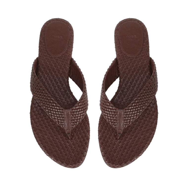 Lotus Flat Leather Sandal image number null