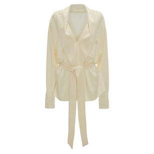 Long Sleeve Pyjama Wrap Blouse