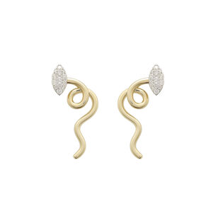Vine Pave Drop Earrings in Marquise Shape