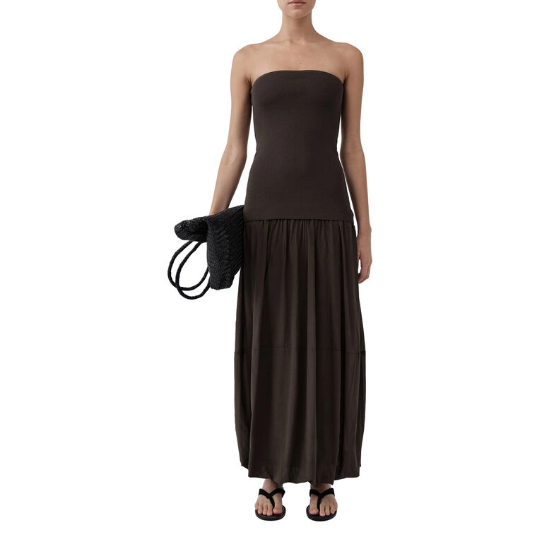 Strapless Balloon Hem Dress image number null