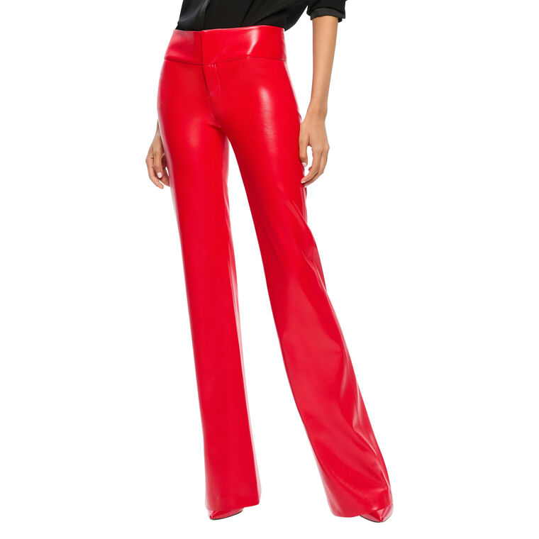 Olivia Low Rise Vegan Leather Bootcut Pant image number null