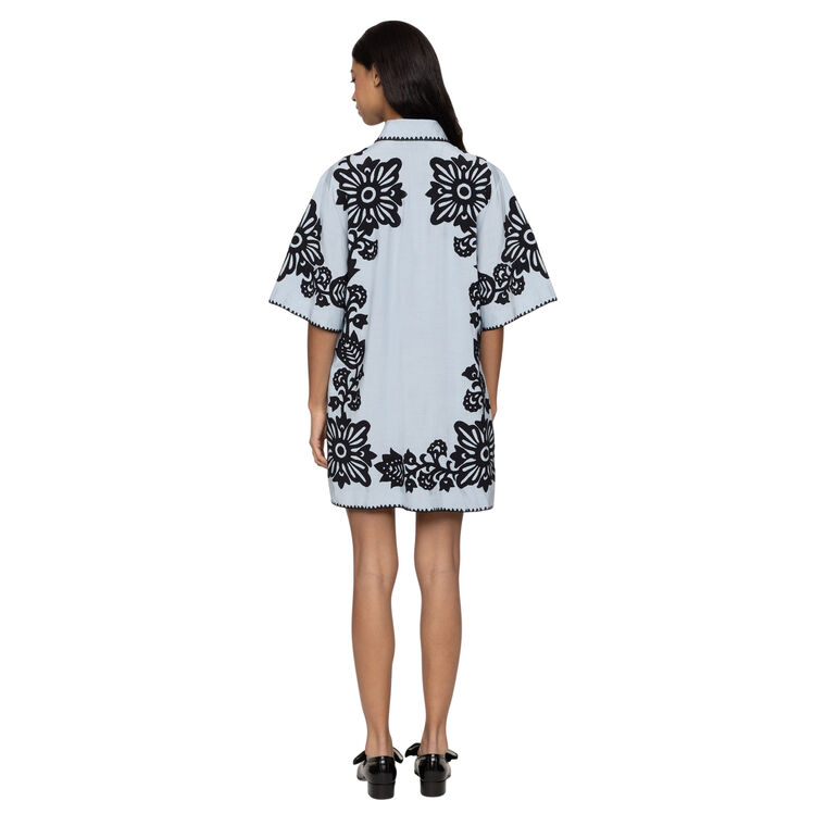 Liliana Short Sleeve Applique Mini Dress image number null