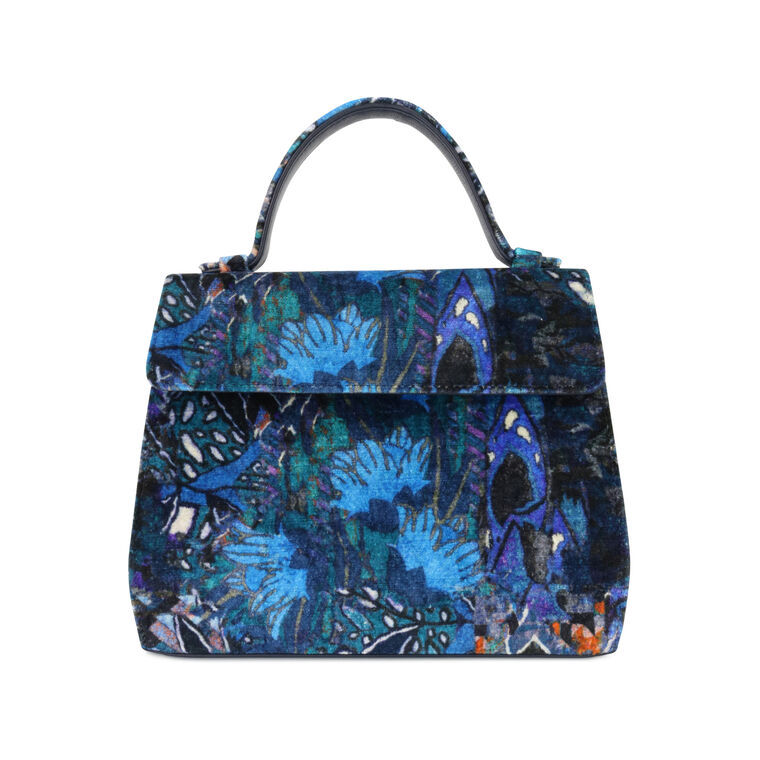 Jackie Printed Velvet Handbag image number null