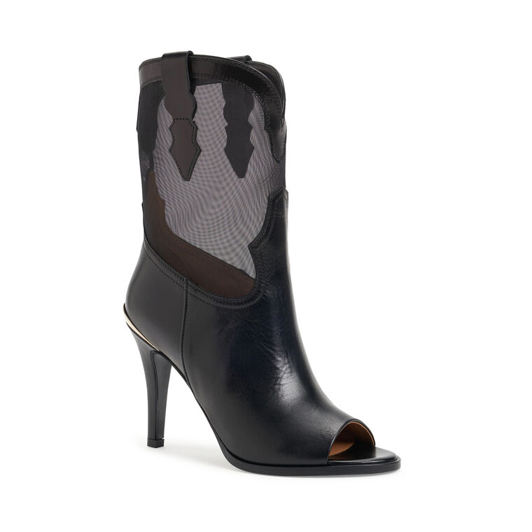 Bianca 95mm Mesh Detail Peep-Toe Bootie image number null