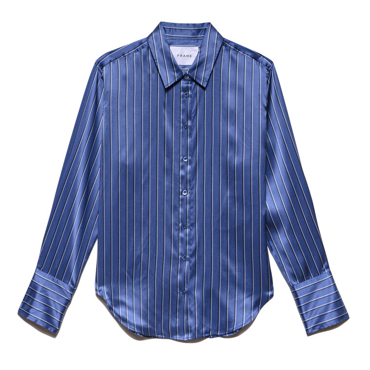 The Standard Striped Silk Shirt image number null