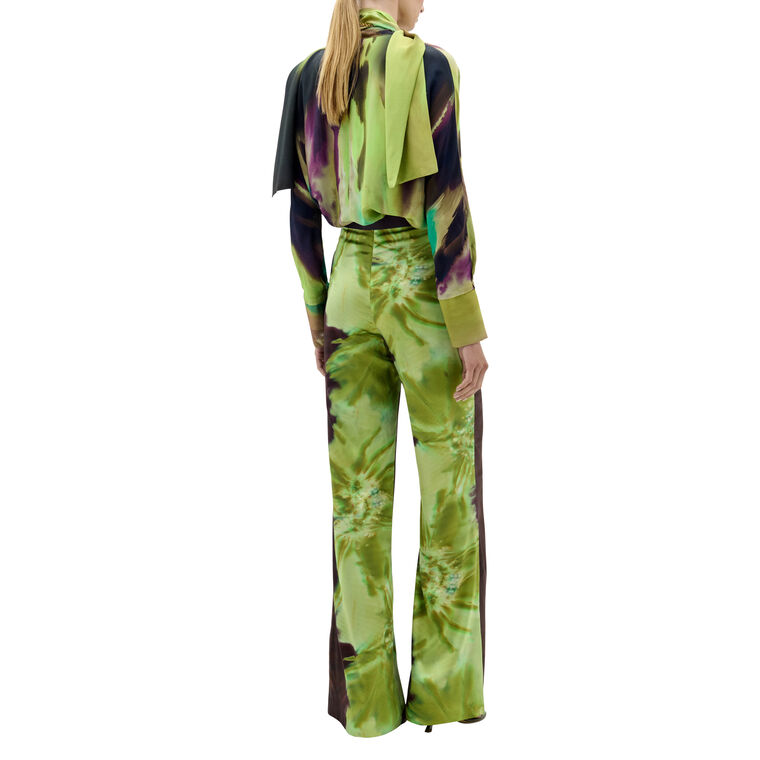 Andie High-Waisted Wide-Leg Silk Pant image number null
