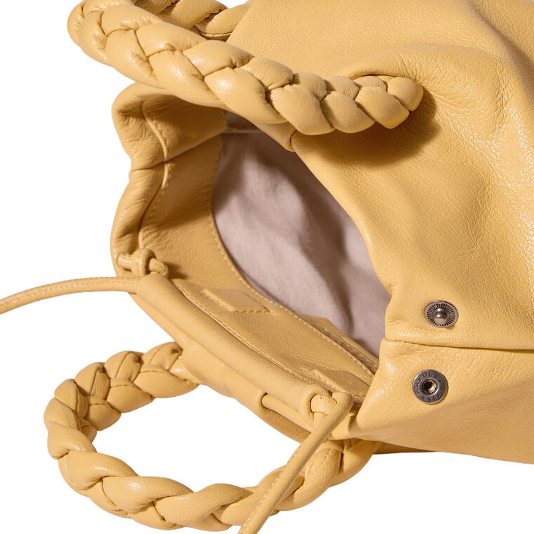 Bombon Medium Plaited-Handle Leather Handbag image number null