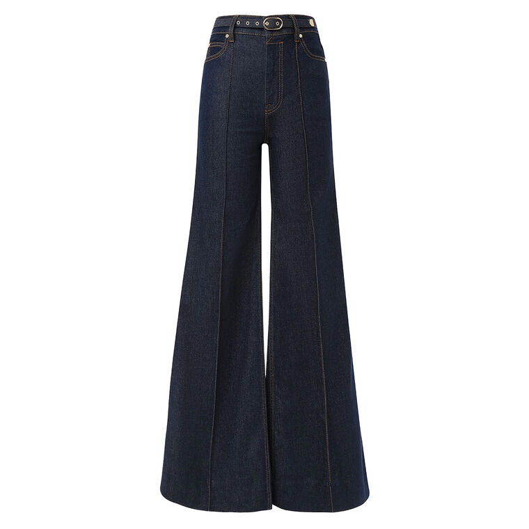 Belted Wide Leg Jean image number null
