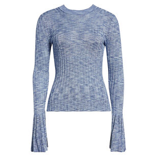 Mouline Long Bell Sleeve Knit Sweater