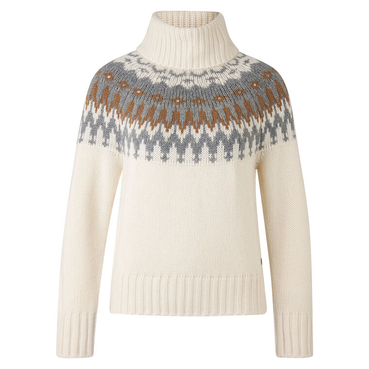 Ingrid Fair Isle Chunky Cashmere Turtleneck Sweater image number null