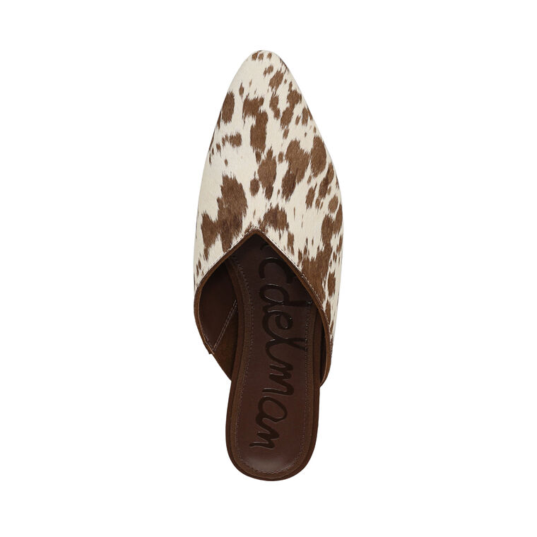 Khai Cow Print Flat Mule image number null