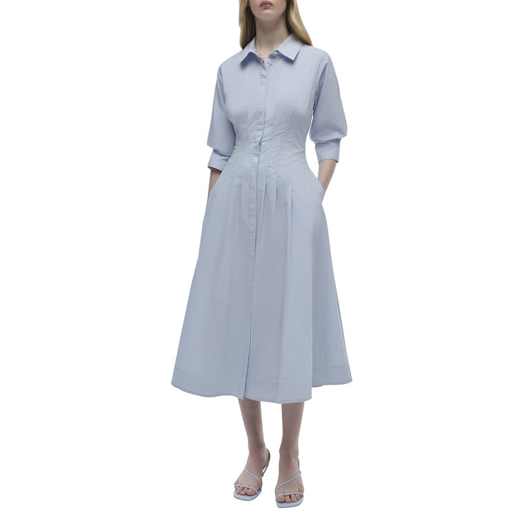 Jazz Cotton Pintuck Midi Dress image number null