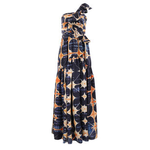 Valeria One Shoulder Silk Gown With Ruffle