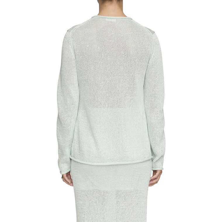 Ash Long Sleeve Open Knit Sweater image number null