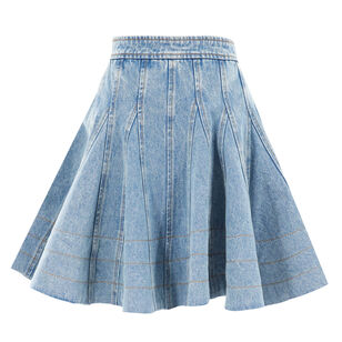 Kalle Denim Godet Skirt