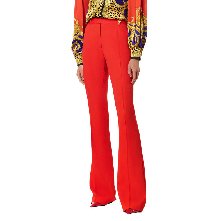 Stretch Wool Flared Pants image number null