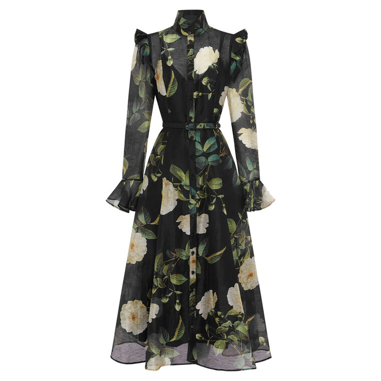 Katrina Butterfly Sleeve Midi Dress image number null