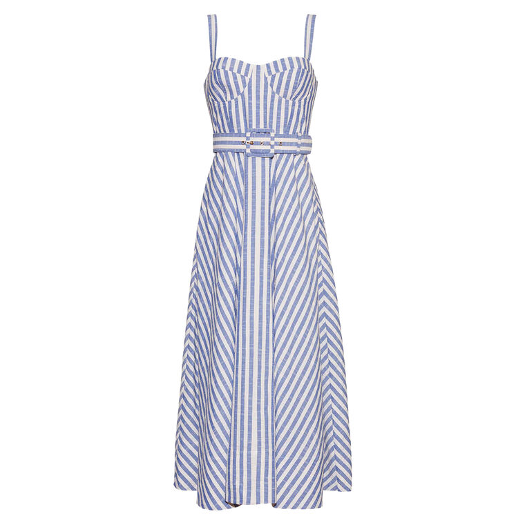 Calypso Sleeveless Belted Midi Dress image number null