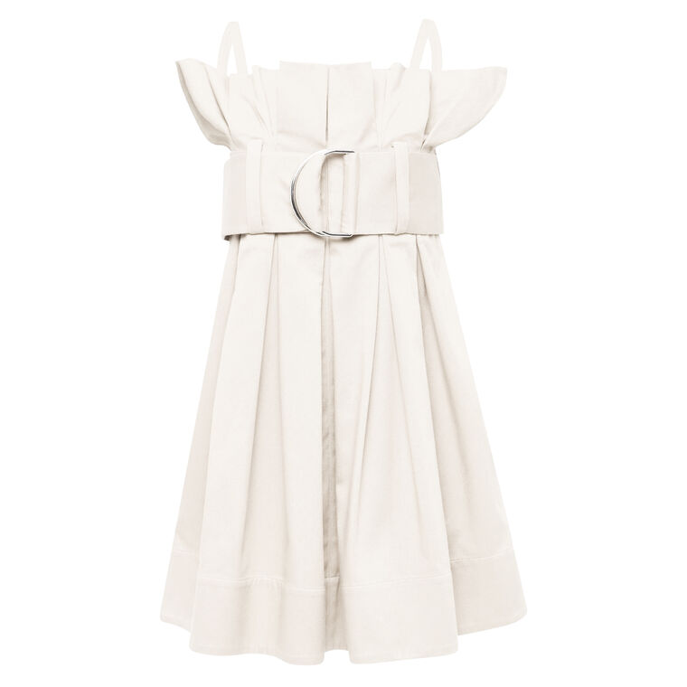 Pleated D-Ring Sleeveless Mini Dress image number null