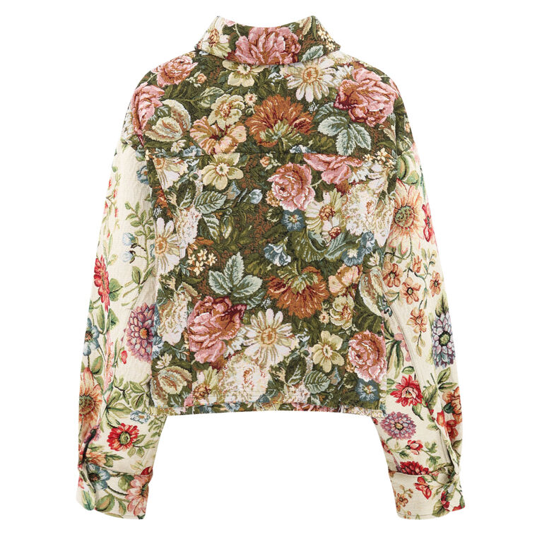 Patchwork Brocade Cropped Jacket image number null