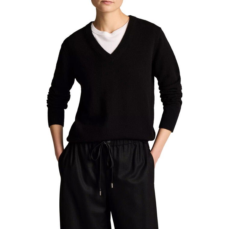 Casual Cashmere V-Neck Sweater image number null