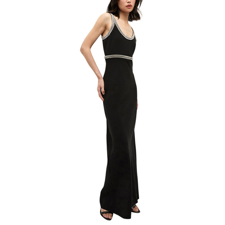 Flores Bead-Trim Maxi Dress image number null