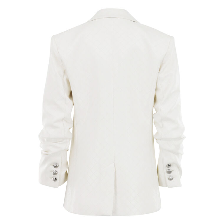 Khloe Quilted Vegan Leather Blazer image number null
