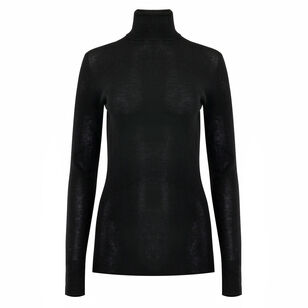 Featherweight Ribbed Sweater Turtleneck Pullover