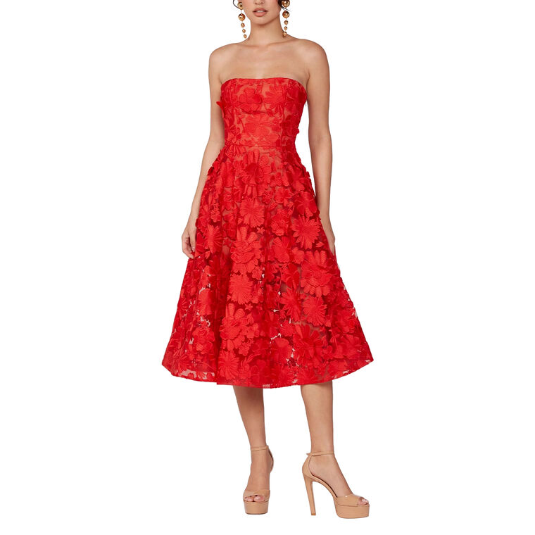 Florence Strapless Midi Dress image number null