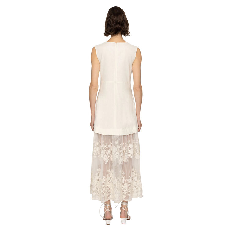 Arielle Sleeveless Lace V-Neck Midi Dress image number null