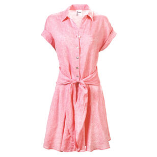 Collins Short Sleeve Tie-Waist Mini Dress